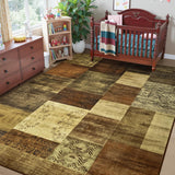 Tepook Modern Area Rug for Living Room, 6x9 Geometric Large Rugs for Bedroom