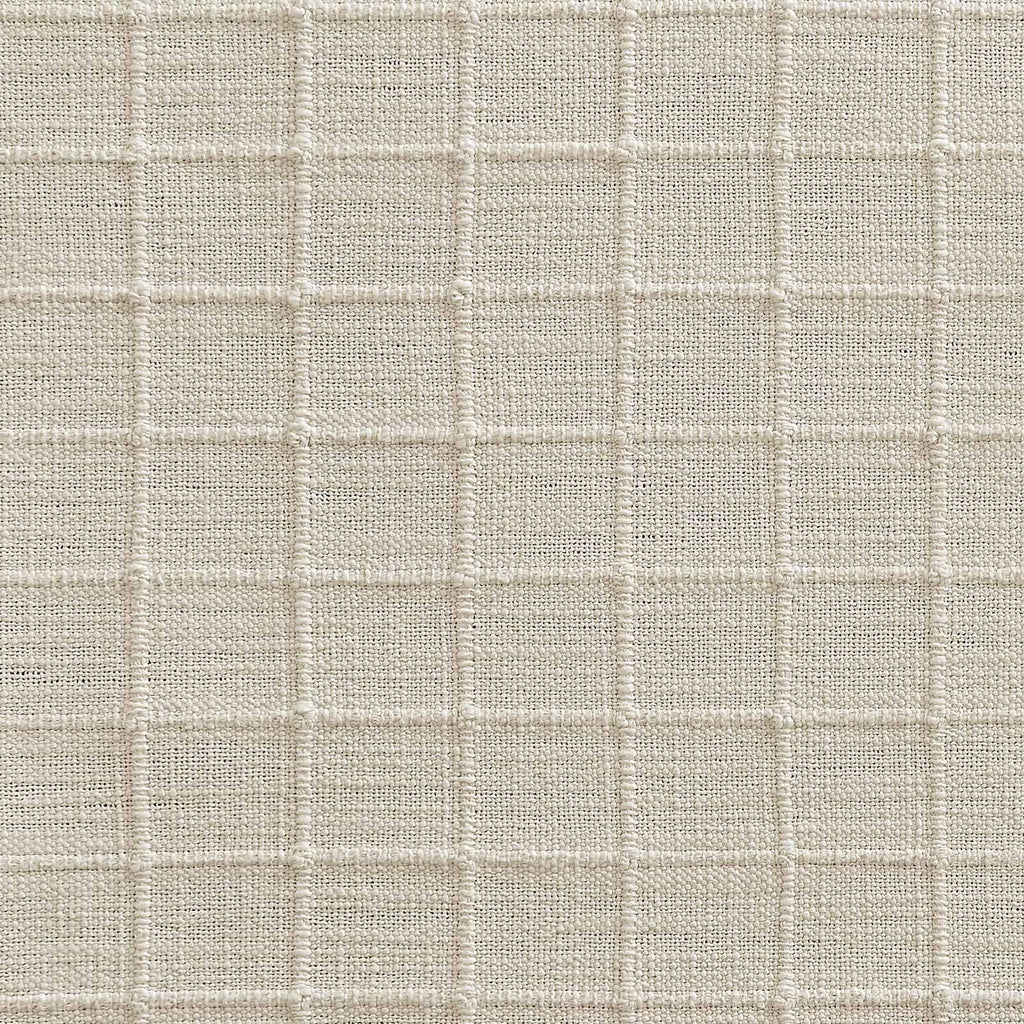 Artisanal Grid Decorative Linen Placemats Set of 4, Ivory