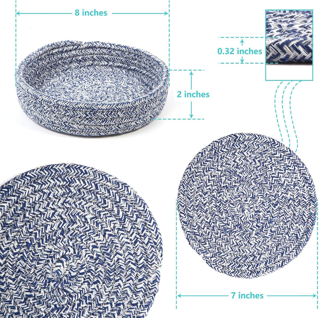 Trivets for Hot Dishes, Pots and Pans, Hot Pads with Storage Basket, Pot Holders, Heat Resistant Mat Protect Counter - Set of 4