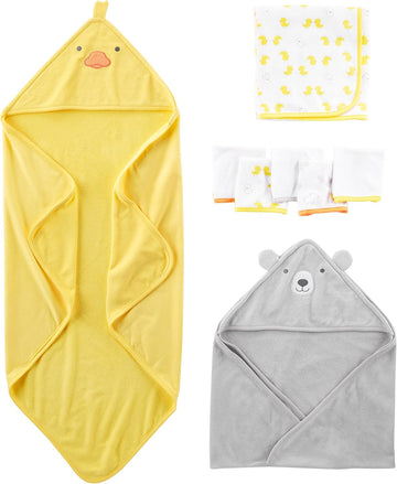 Baby-girls piece Towel and Washcloth Set