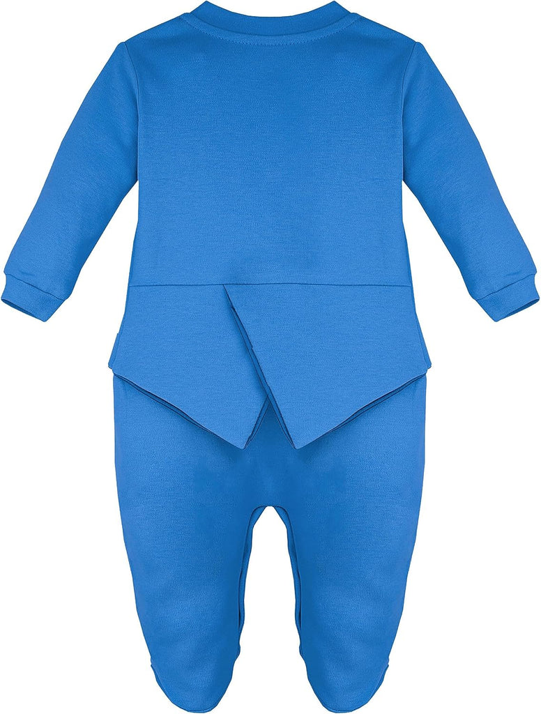 Baby Boy Gentleman Tuxedo Footie Christmas Holiday Outfit with Bow Tie