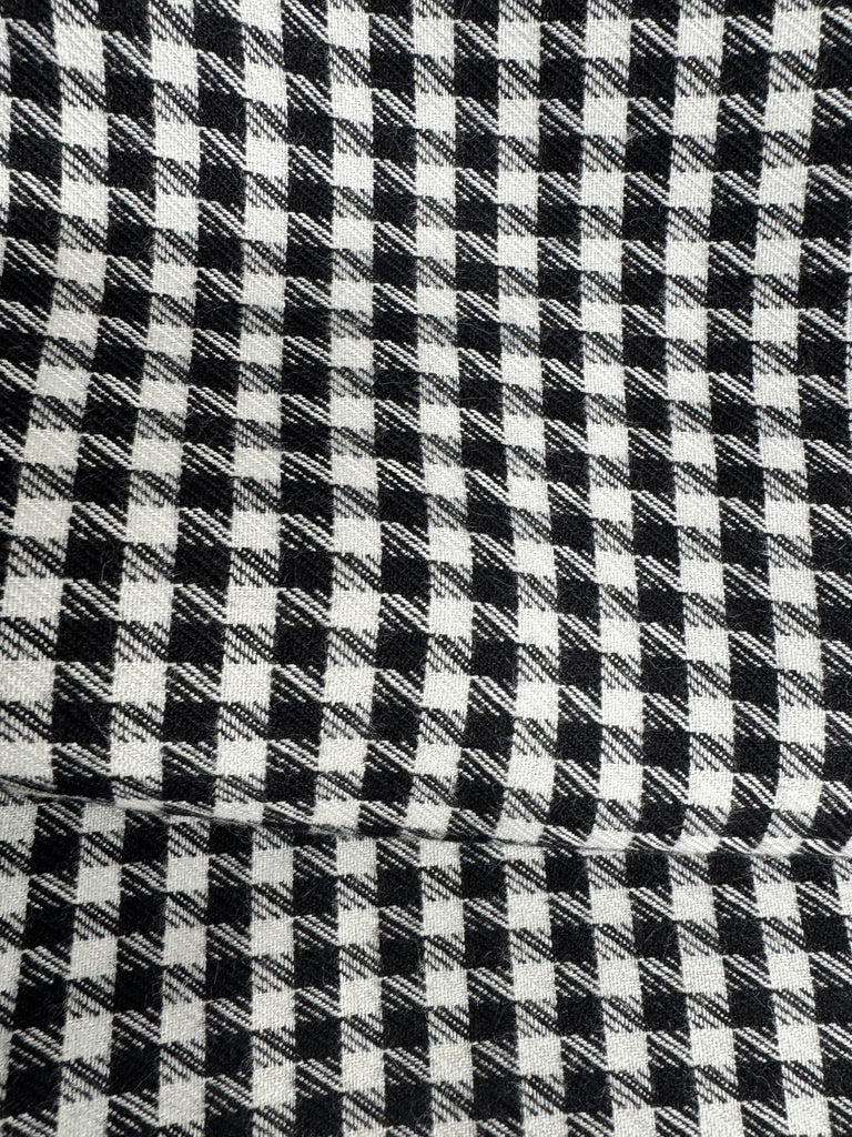 Houndstooth Black/White, Rayon Polyester Fabric, 54" Wide by The Yard