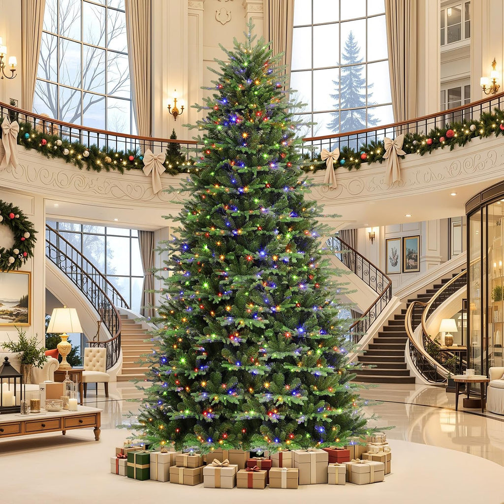 Prelit Artificial Aspen Christmas Tree with Remote Control