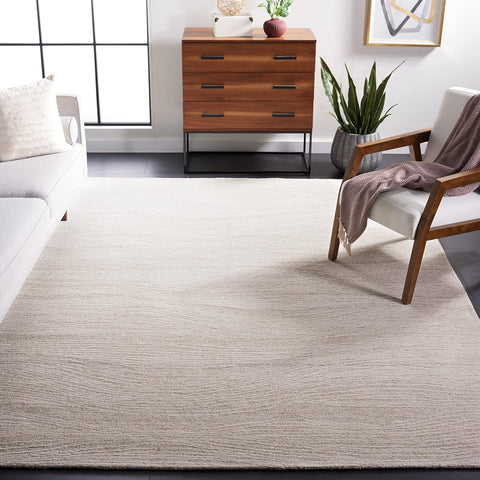 Metro Area Rug - 9' x 12', Natural & Ivory, Handmade Modern Wool
