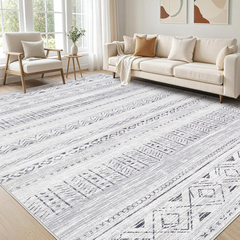 5x7 Area Rug for Living Room, Washable Non-Slip Large Area Rug