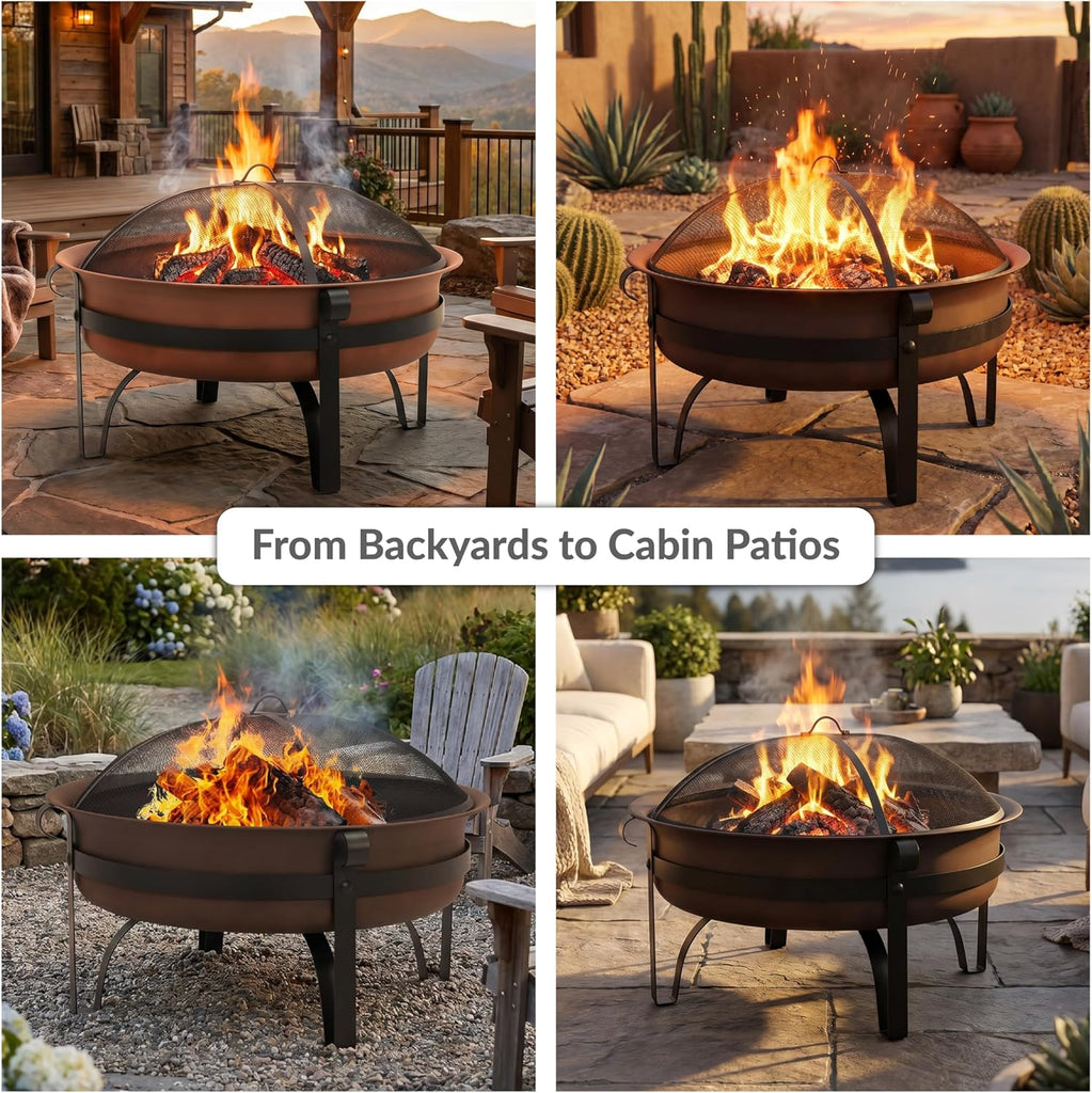 Cauldron Wood-Burning Outdoor Fire Pit