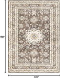Vintage Living Room Area Rug 10x14 - Large Soft Washable Oriental Traditional Distressed Farmhouse R