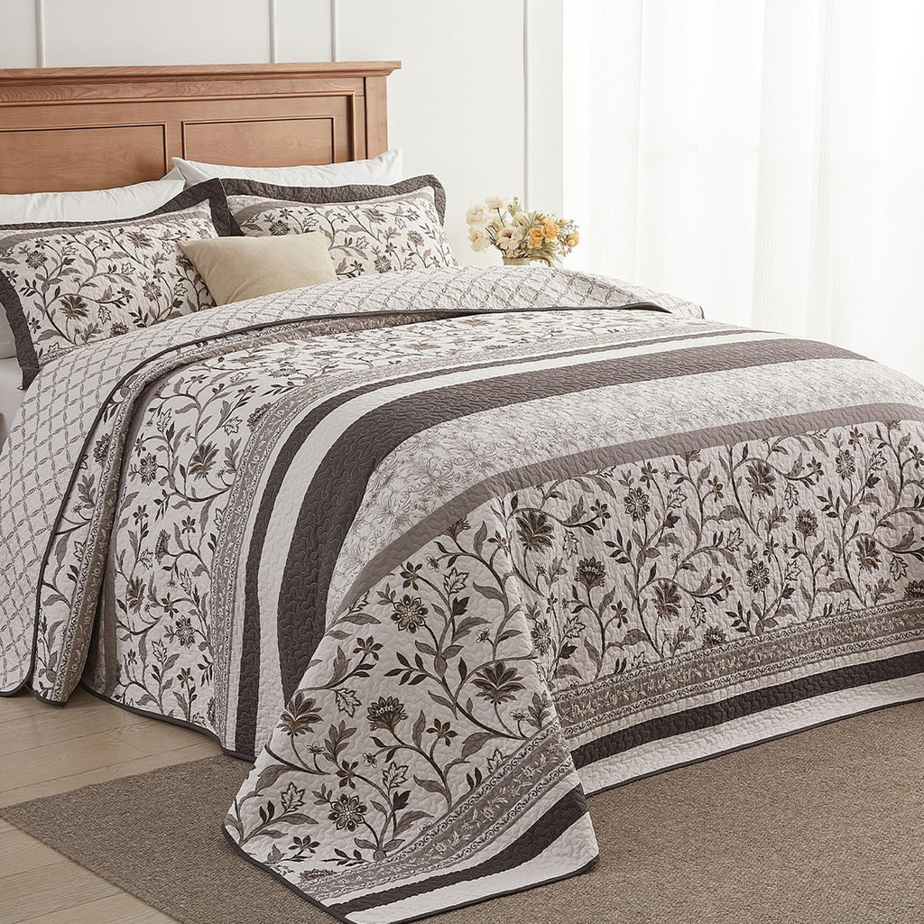 Oversized King Bedspreads 128x120, California King Quilt Set