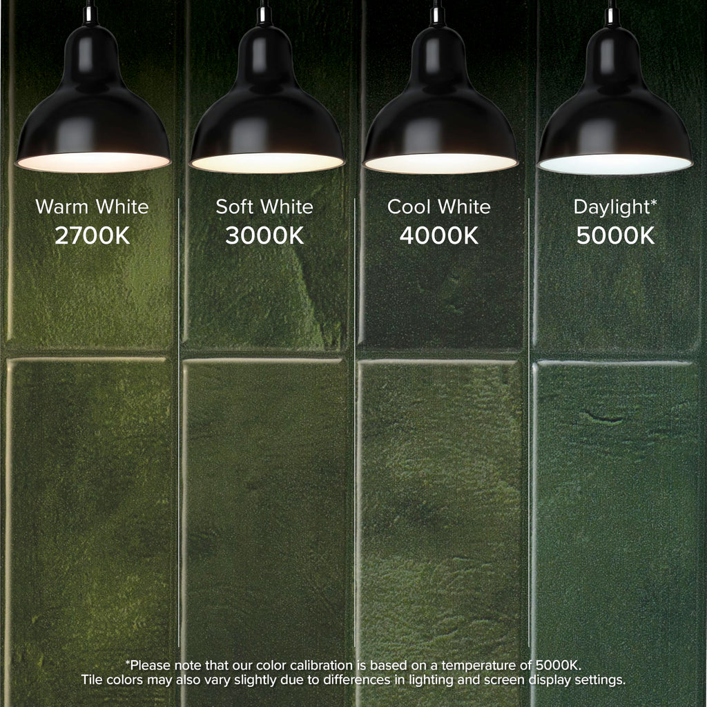 Peel and Stick backsplash, Stacked Forest Green, 11.43"x9"