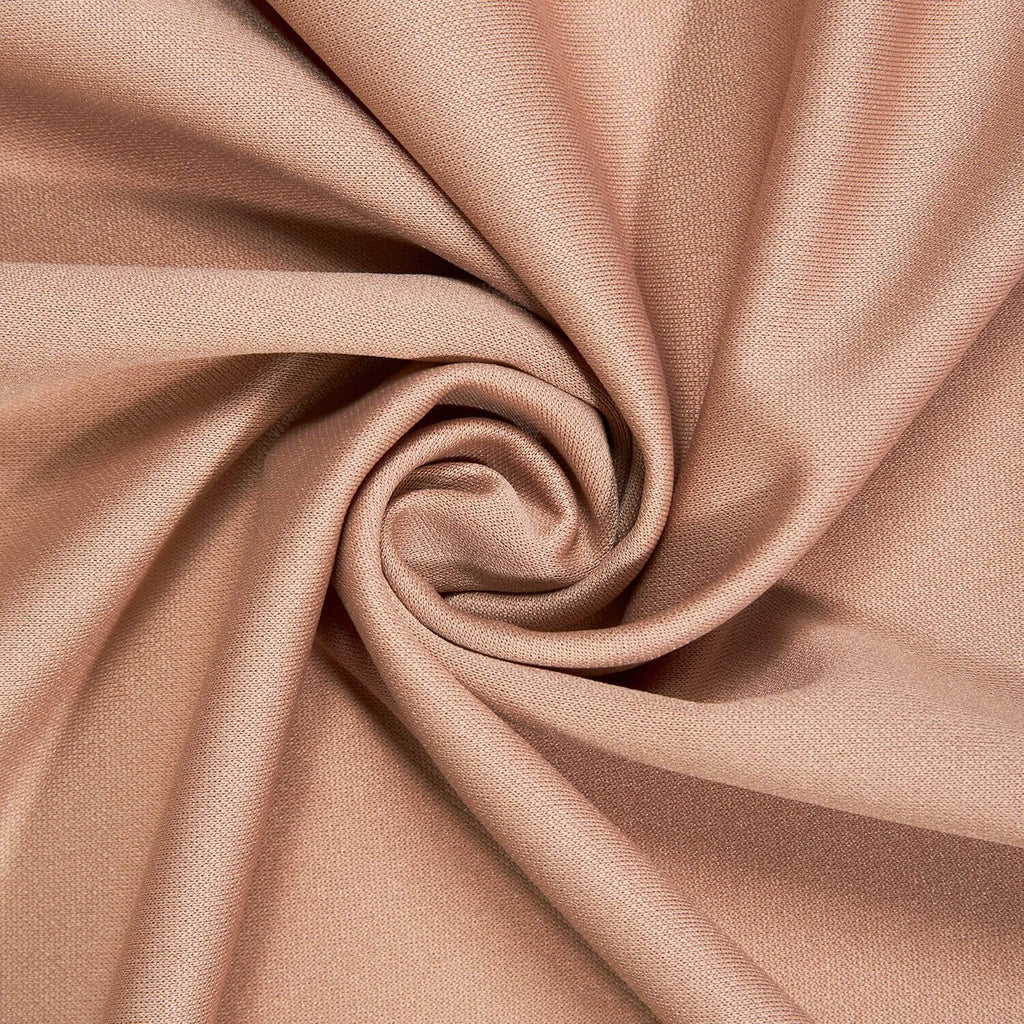 Scuba Double Knit Fabric Sheer Techno Stretch Dyed Polyester 60 Inch Wholesale By The Yard & Roll - Nude (1 Yard)