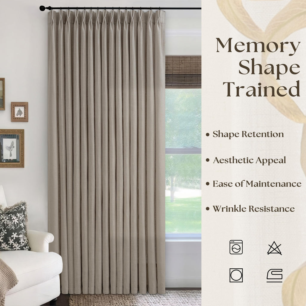 100 Inch Wide Curtains 84 Inches Long Linen Curtains Burlywood Birch