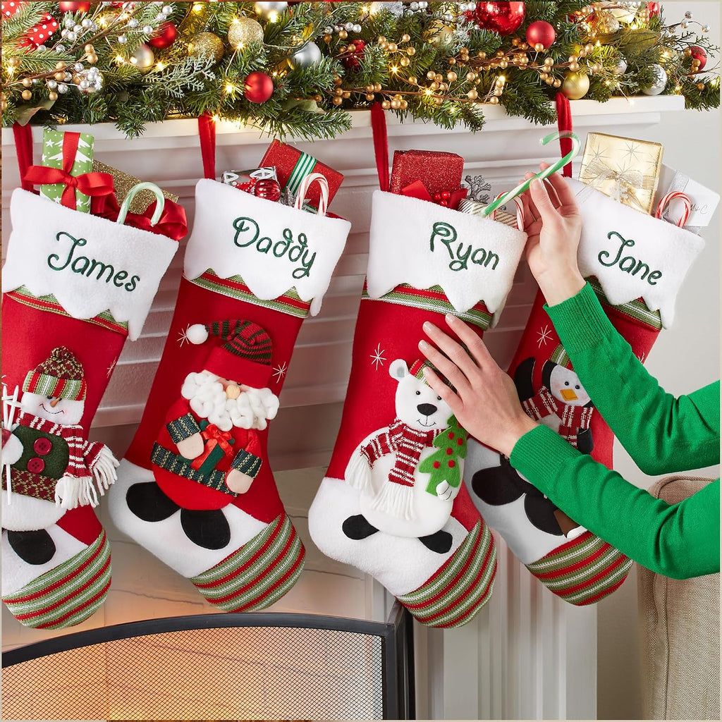 Personalized - Snow Cap Winter Wonderland - 3D Plush Character - Embroidered Name - Christmas Decor - Holiday Decor
