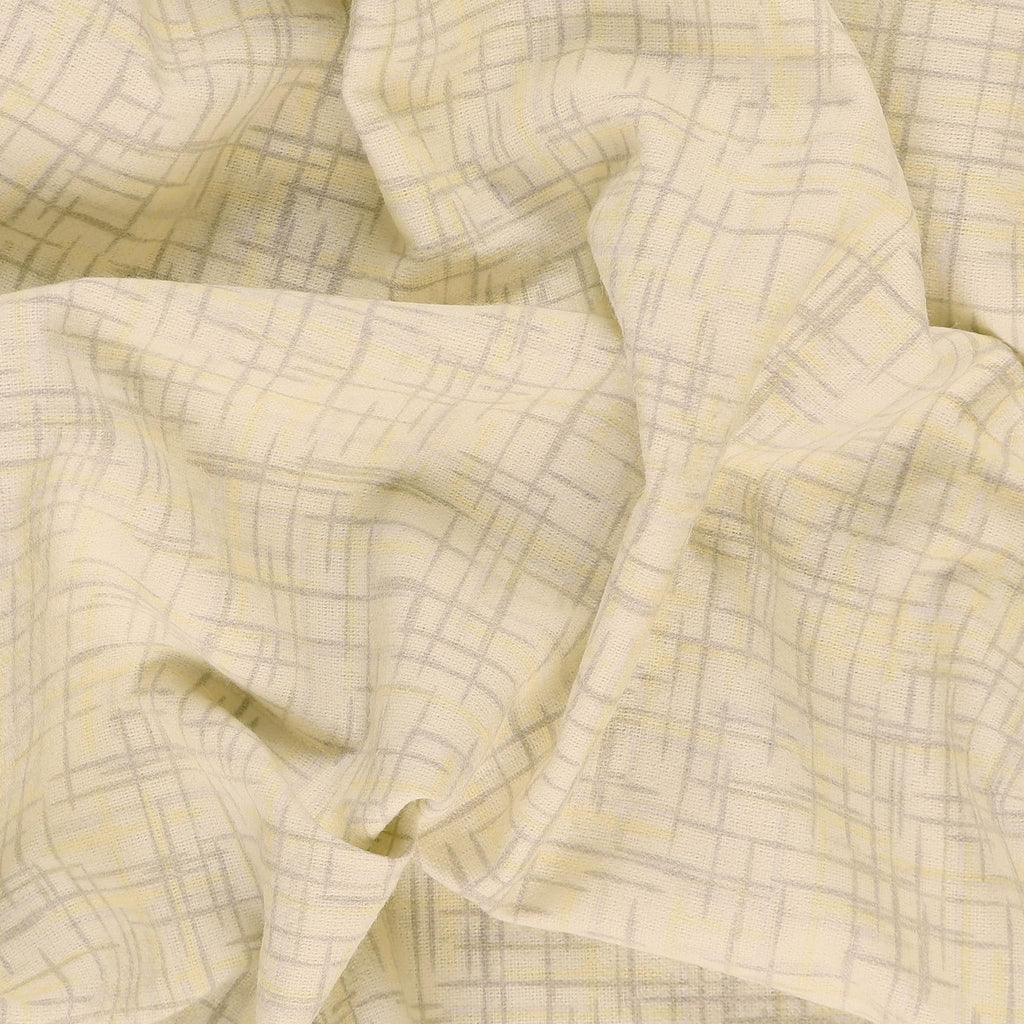 Linen Look Flannel Fabric [108in. Wide], Tofu