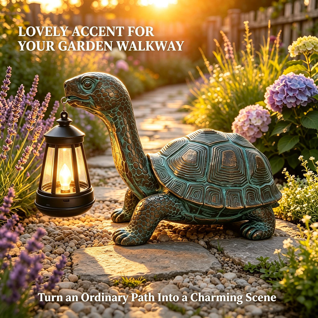 Solar Turtle Garden Statue with Hanging Solar | Casa Home Living