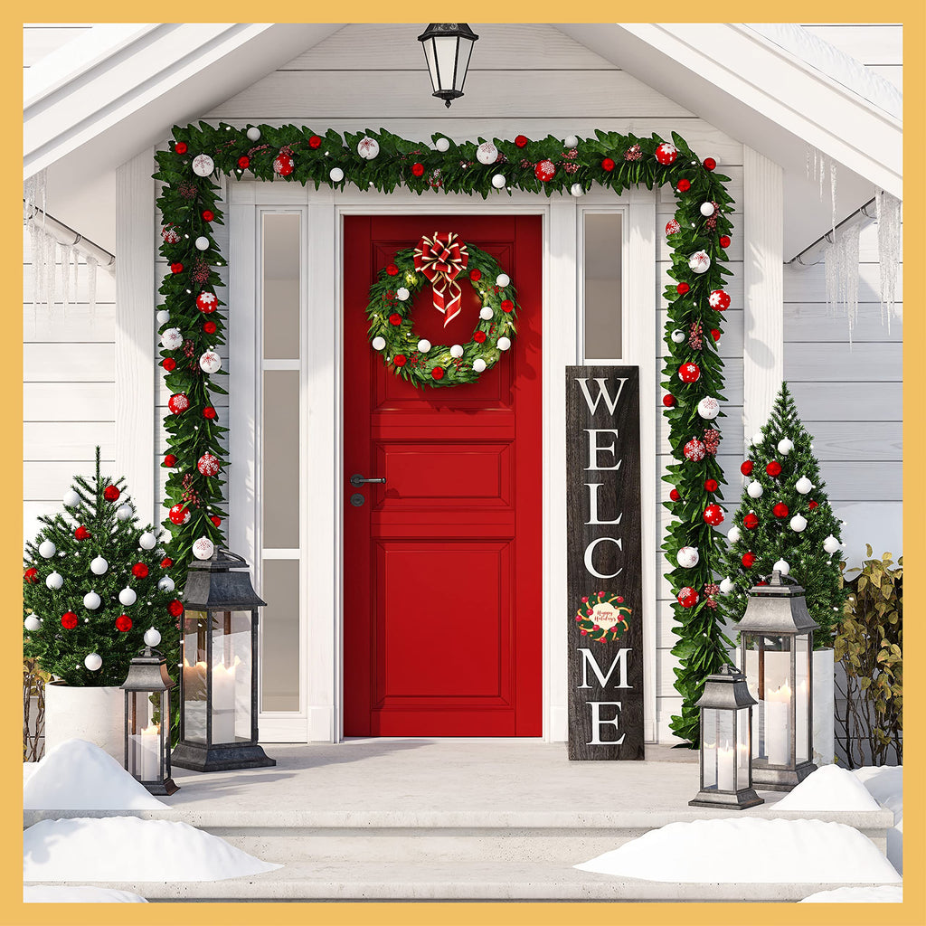 Extra Large 5FT Premium Wooden Interchangeable Welcome Sign for Front Door Porch Sign - 5 ft (58 x 11 Inch) 8