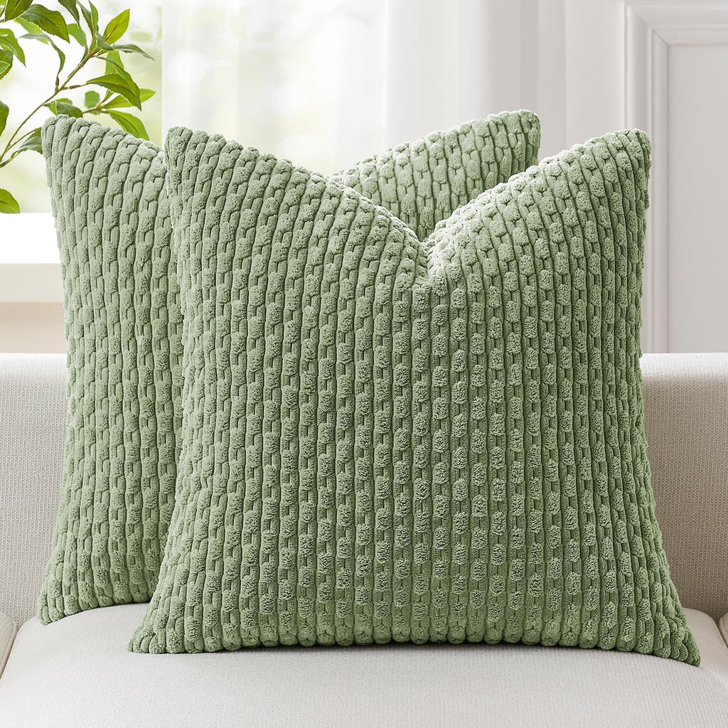 2 Packs Spring Decorative Throw Pillow Covers 18x18 Inch