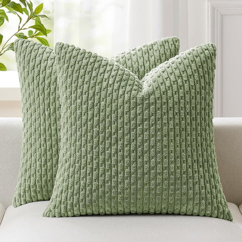 2 Packs Spring Decorative Throw Pillow Covers 18x18 Inch