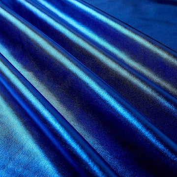 60" Wide Foil Lame Knit Metallic Stretch Spandex Fabric (by The Yard, Royal Blue)