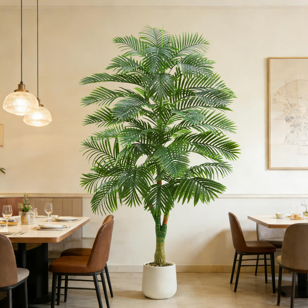 Artificial Golden Cane Palm Tree 7FT, Tropical Large Fake Plants