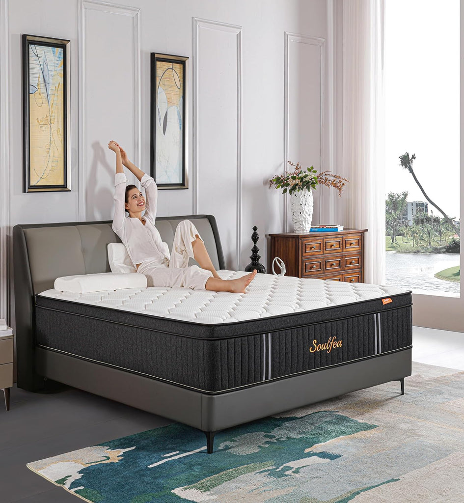 Full Size Mattress,12 Inch Hybrid Full Mattress in a Box with Memory Foam & Individual Pocket Spring for Edge