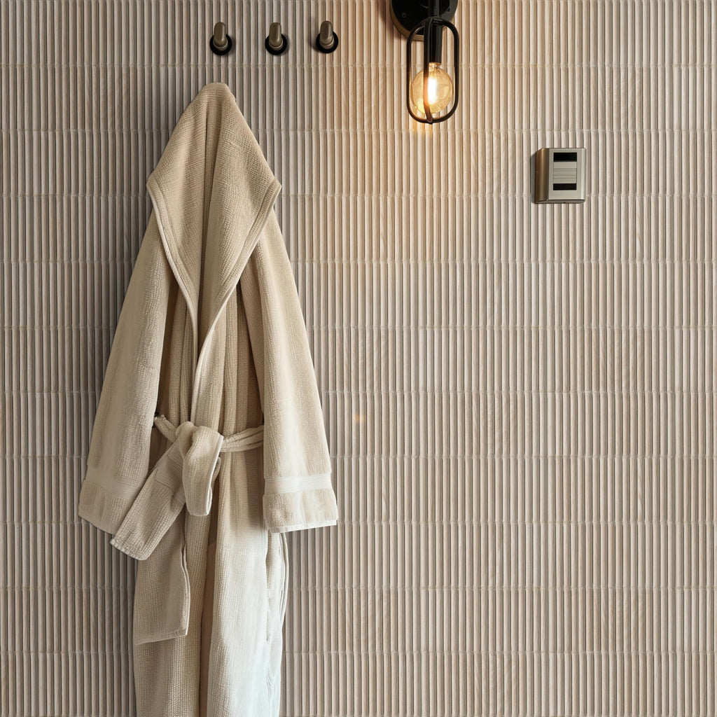 Porcelain Fluted Wood Wall Tile | Serata Harmona Dunewood | 4.5" x 9"