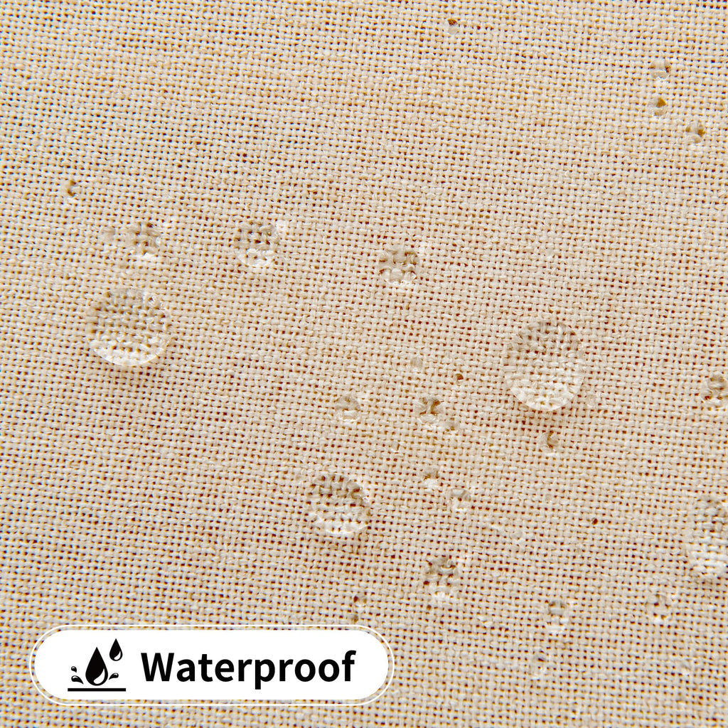 Natural Linen Rectangle Tablecloth, Slubby Textured Fall Lightweight Table Cloth 52 x 108 Inch, Water Resistant Stain