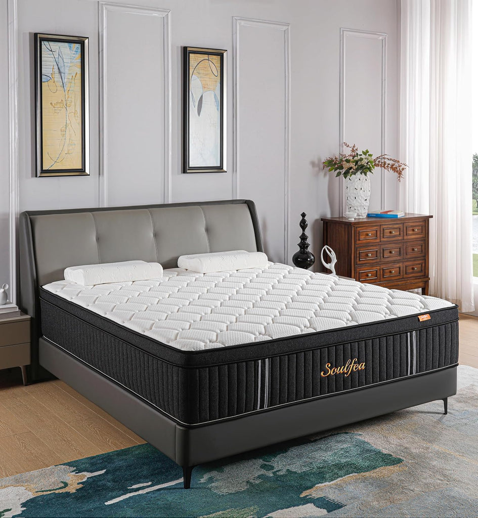 Full Size Mattress,12 Inch Hybrid Full Mattress in a Box with Memory Foam & Individual Pocket Spring for Edge