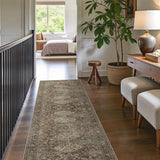 Washable Runner Rug 2’6”x8’, Non Slip Vintage Hallway Runner, Ultra Thin Low Pile Washable Carpet fo