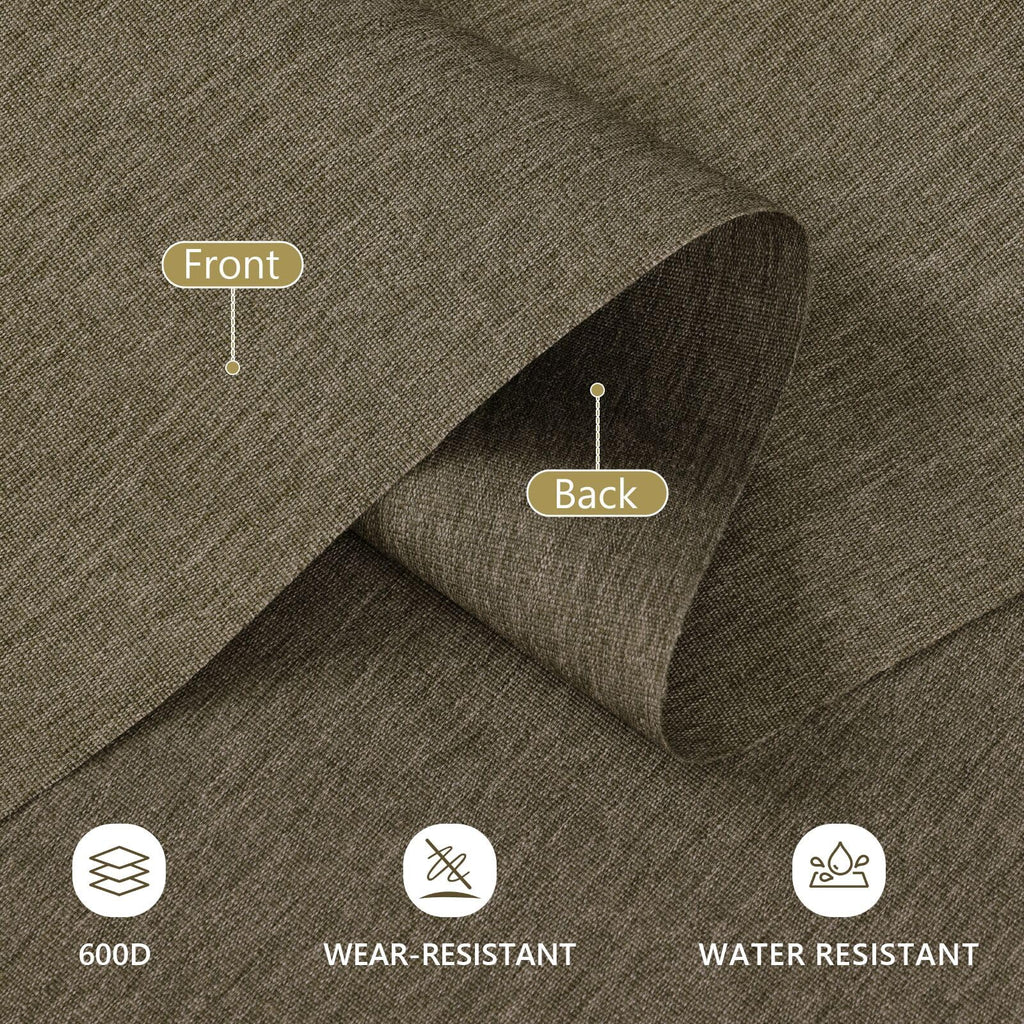 Waterproof Canvas Fabric by The Yard 600D Upholstery Fabric 15 Yard Coffee