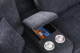 Ball & Cast 127" L-Shaped Sectional Couch with Movable Ottoman & 6 Throw Pillow,7 Seat Chenille Upholstered Sofa W/ 2