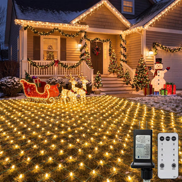 20Ft x 13Ft Large Christmas Net Lights Warm White Fully Waterproof