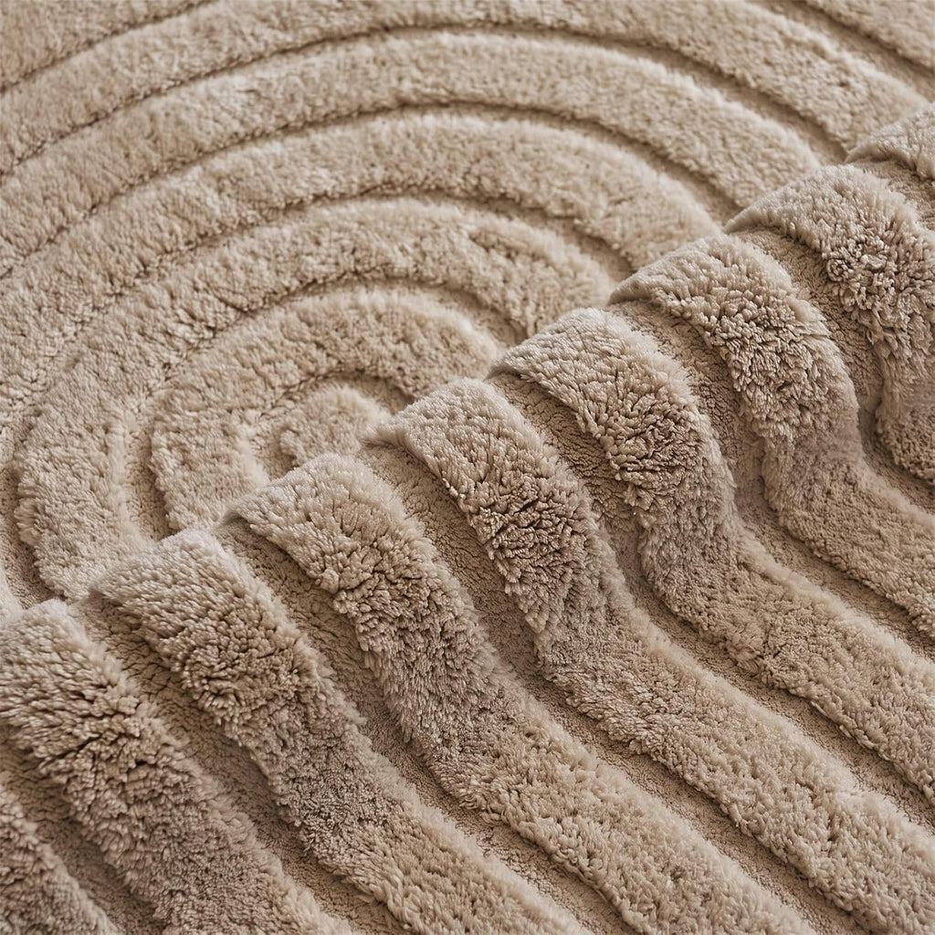 Brown Solid Color Area Rug,Washable Living Room Bedroom Carpet