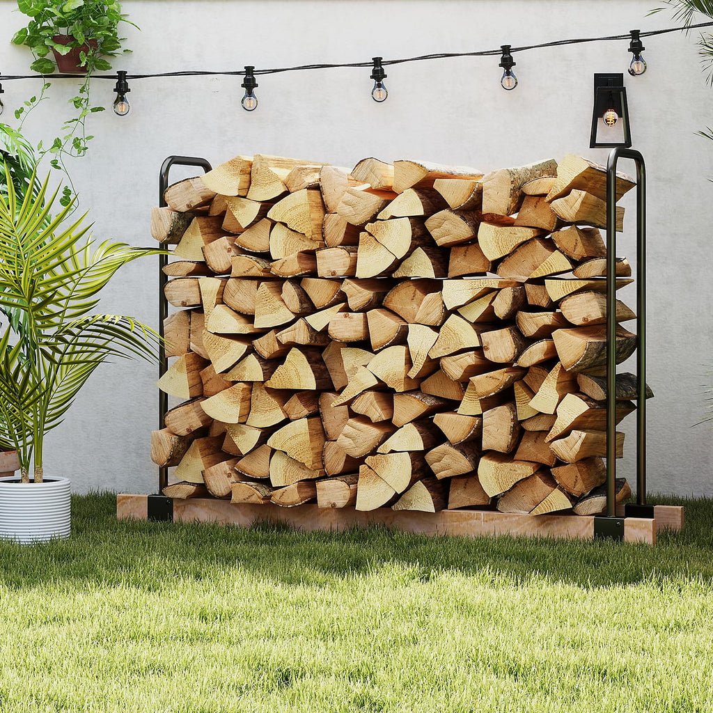 Heavy Duty Firewood Racks Adjustable Length Log Bracket Rack Holder