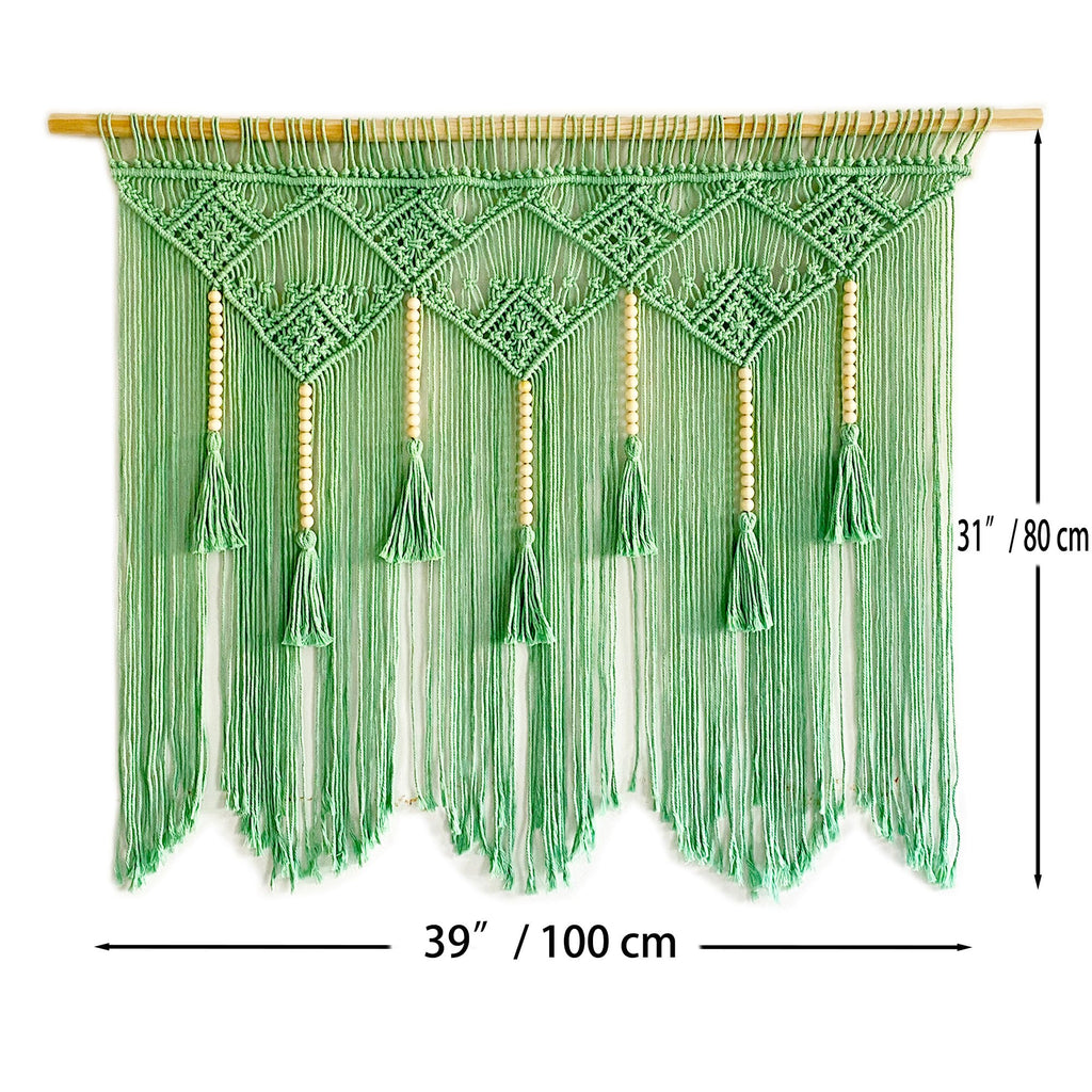 Large Macrame Wall Hanging Macrame Headboard Window Curtains Boho Wall Decor Art tapestry Tassel Woven Wall Backdrop