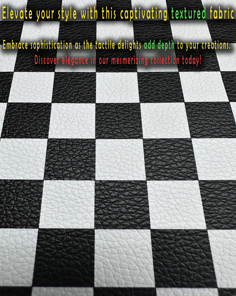 Vinyl Upholstery Embossed Fabric Racing Checkers 54" Wide Sold By The Yard