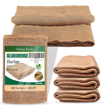 Burlap for Gardening 40" x 30 Feet - Multipurpose Natural Burlap Fabric - High Density Jute Fiber Suitable for Weed