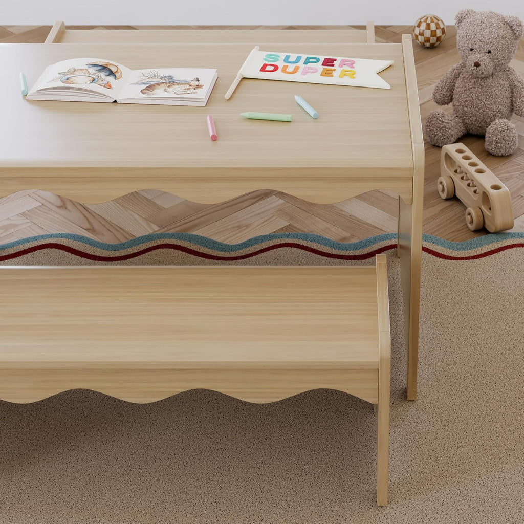 Casablanca Montessori Indoor Kids Table & Bench Set, Driftwood