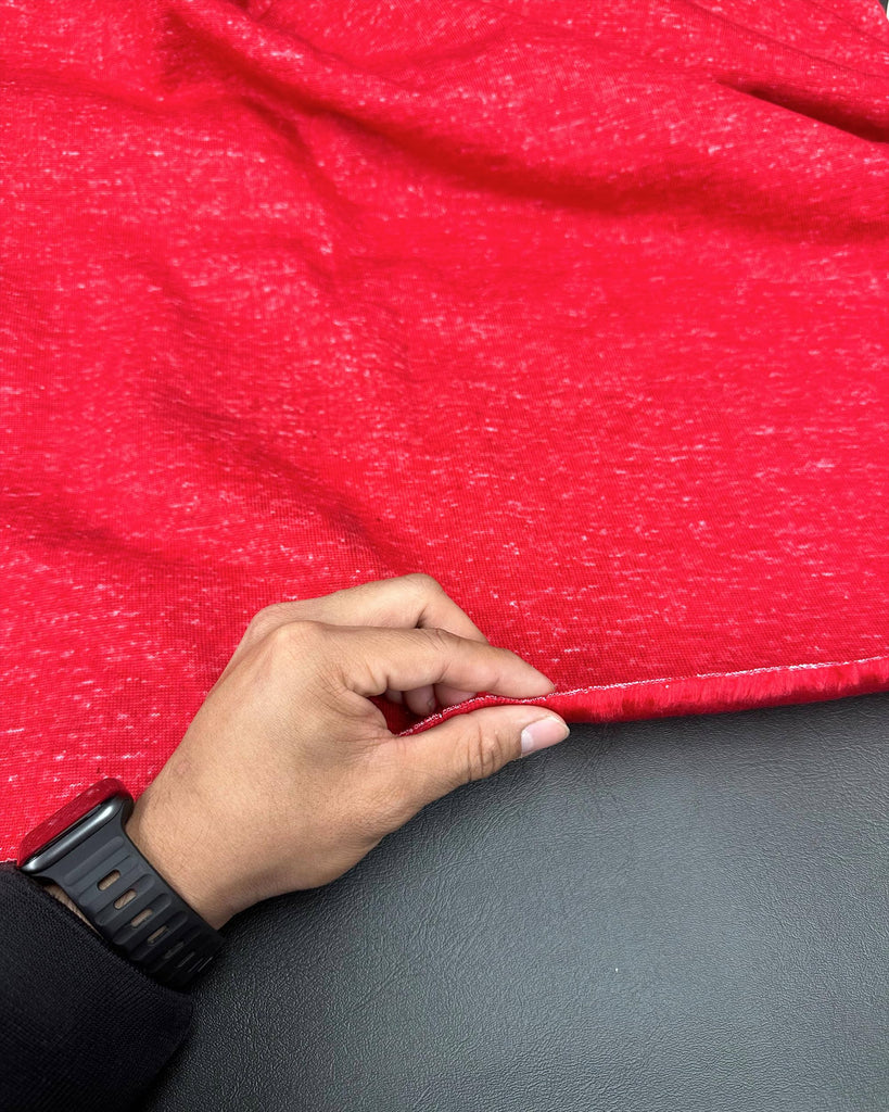Faux Fur Fabric Long Pile Weasel RED / 60" Wide/Sold by The Yard
