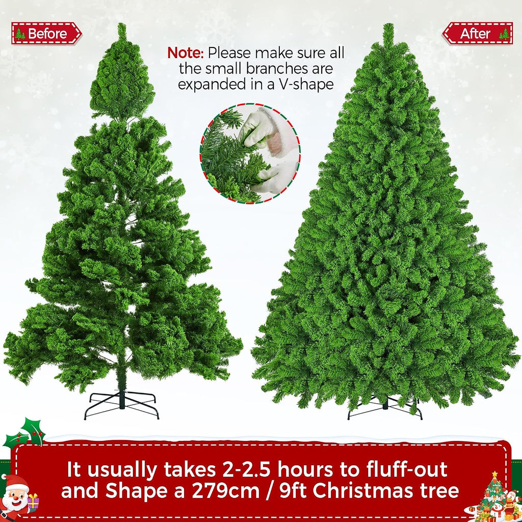 Prelit Artificial Christmas Tree with 900 Warm White Lights
