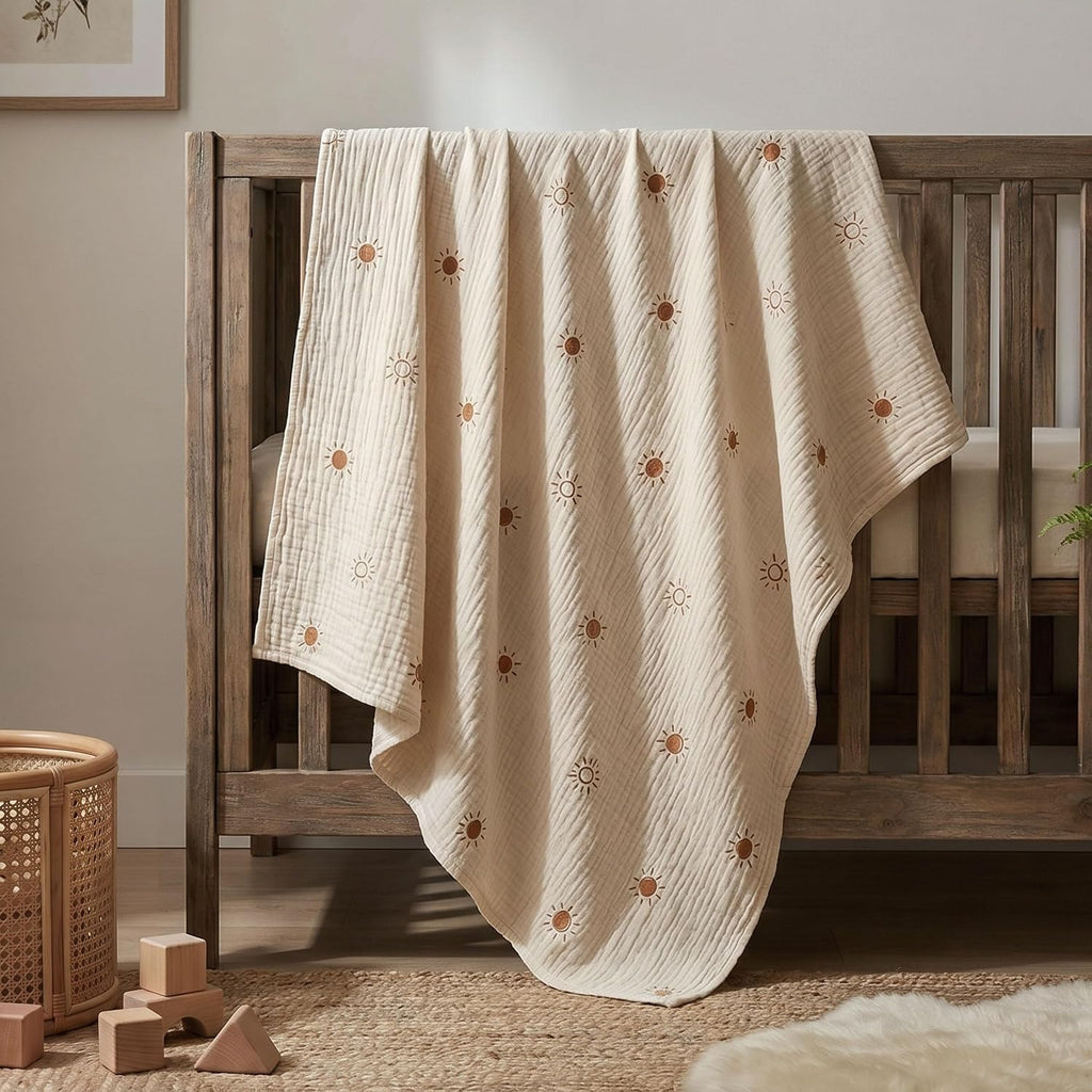 Muslin Swaddle Blankets, 3 Pack Breathable Soft Receiving Blanket, Large 38 x 40 inches Swaddle Wrap