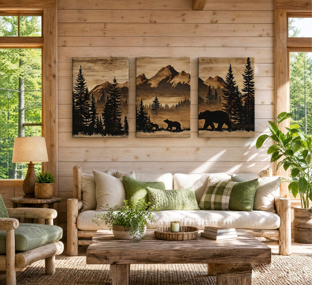 Art, Framed Canvas Prints, Set of 3, 12x16 in