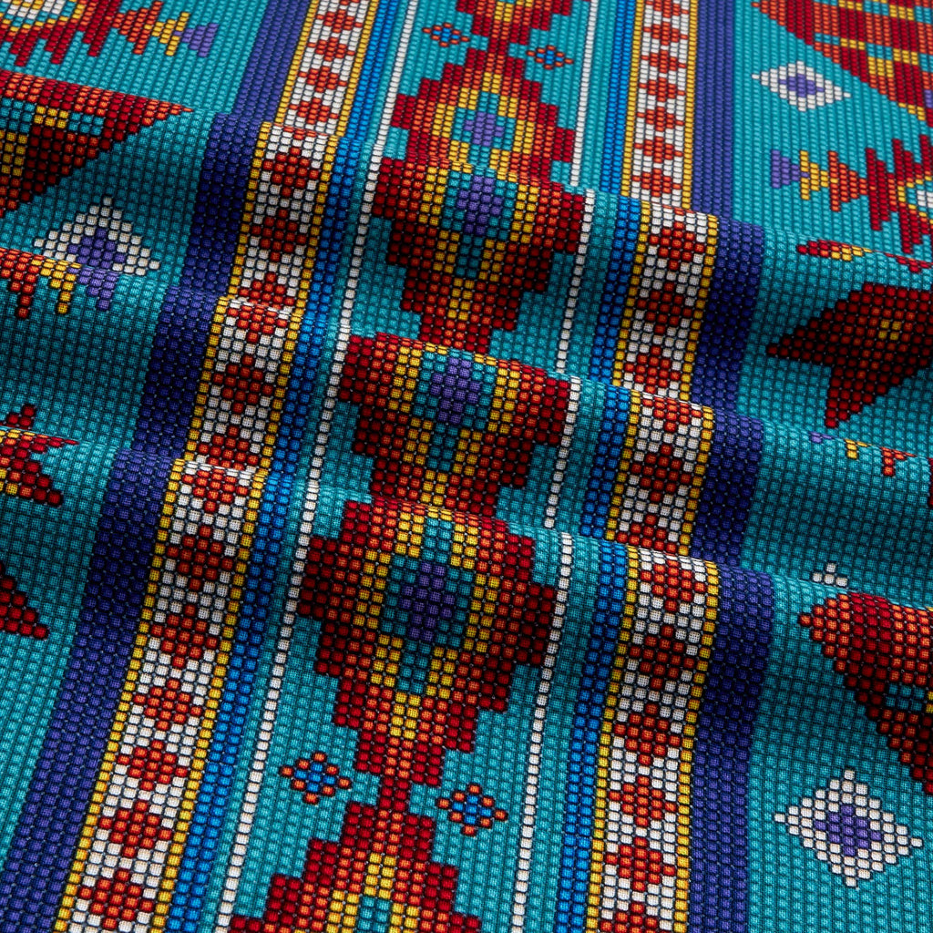 Tucson Beaded Stripe Turquoise, Fabric by the Yard