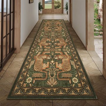 Tiger Print 2.5'x8' Washable Non Slip Runner Boho Hallways Rugs