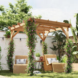 6.6' x 6.6' Outdoor Pergola with Stable Structure and Concrete Anchors