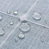 Grid Embroidered Hemmed Tablecloths, Blue 60x120 Inch, Farmhouse Style Heavy Weight Cotton Linen Dus
