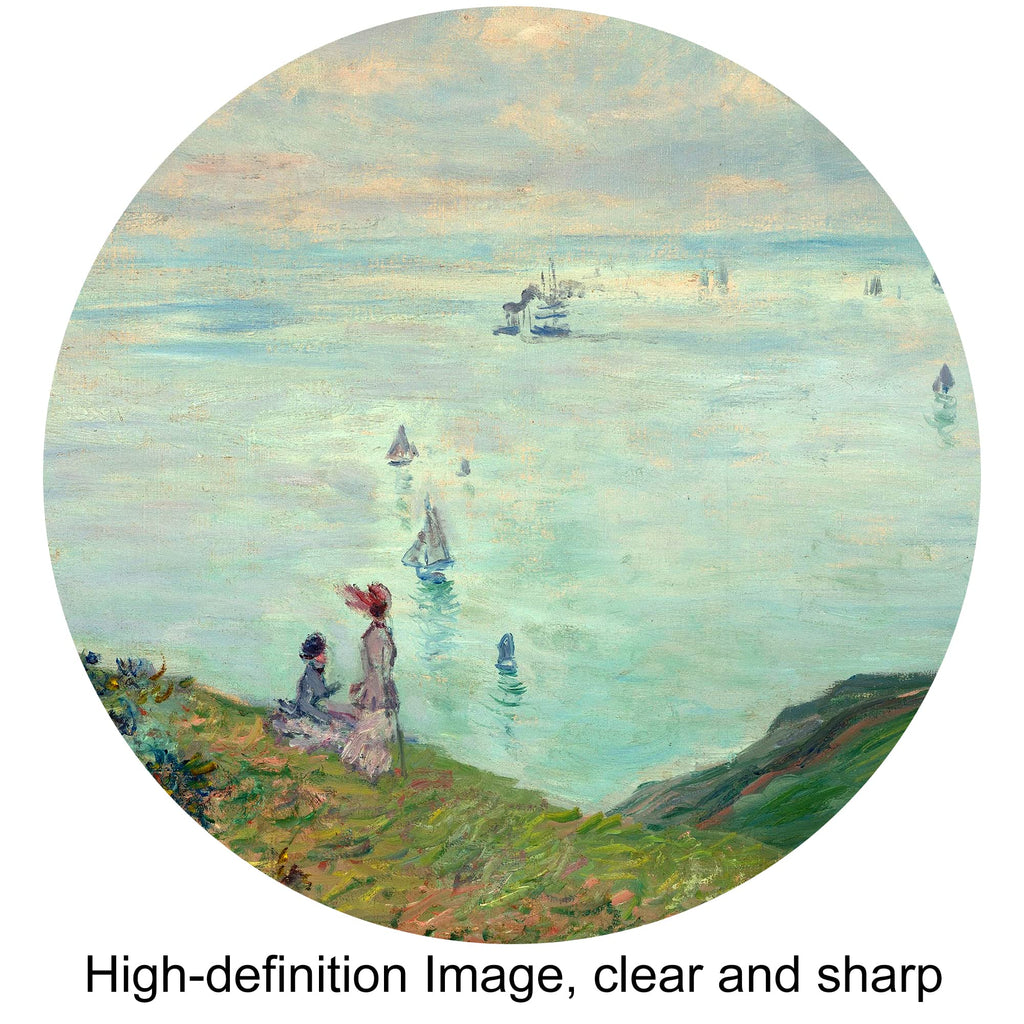 Cliffs at Pourville by Claude Monet, Gold Embossed Framed Art