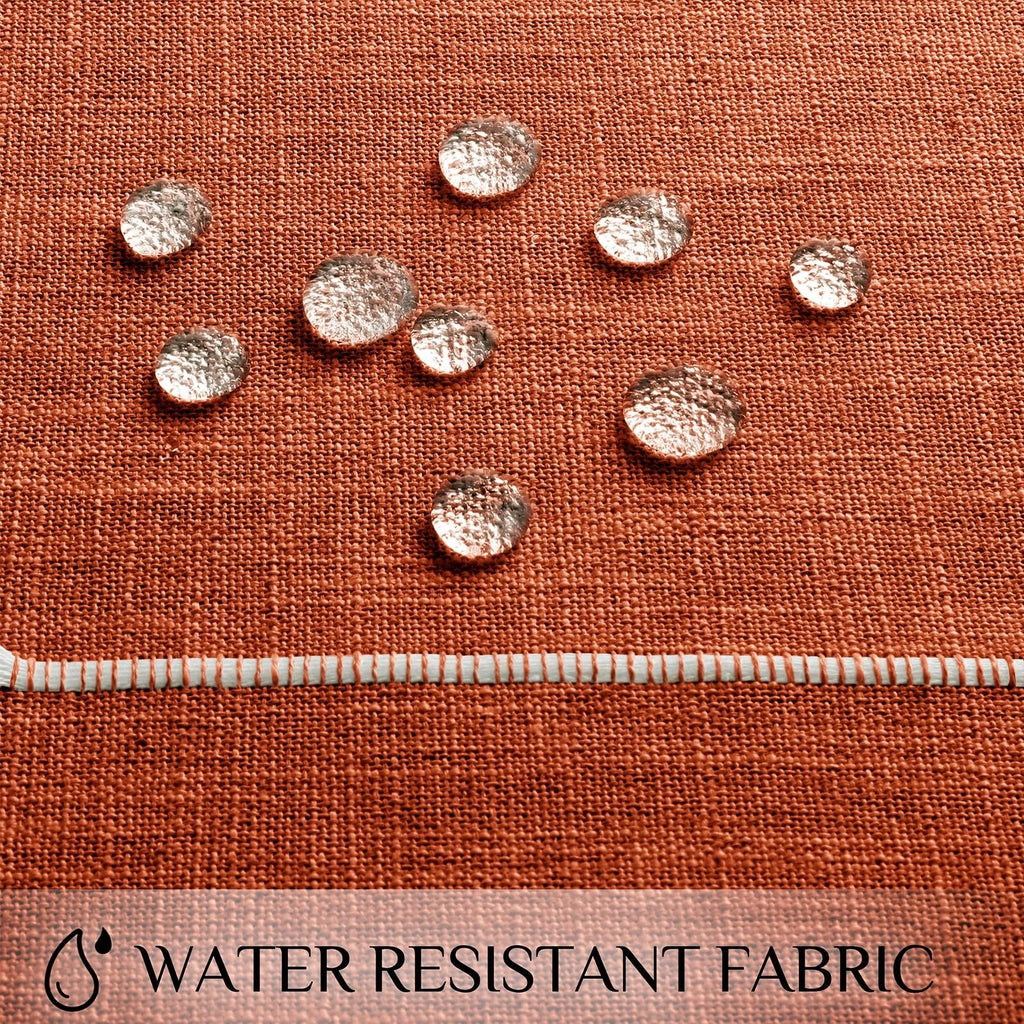 Fall Linen Rectangle Tablecloth with Tassel, 55 x 70 Inch