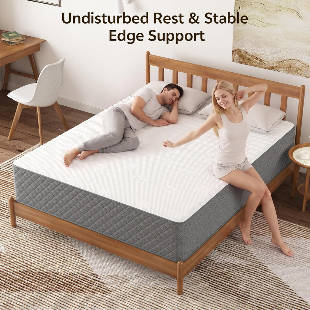 Full Mattress, 12 Inch Cooling-Gel Memory Foam and Pocket Spring Hybrid Mattress, Full Size Mattress in a Box