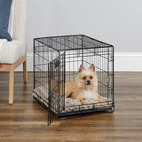 24-Inch iCrate for Small Breeds, 12-20 lbs, Single Door Folding Dog Crate with Divider Panel