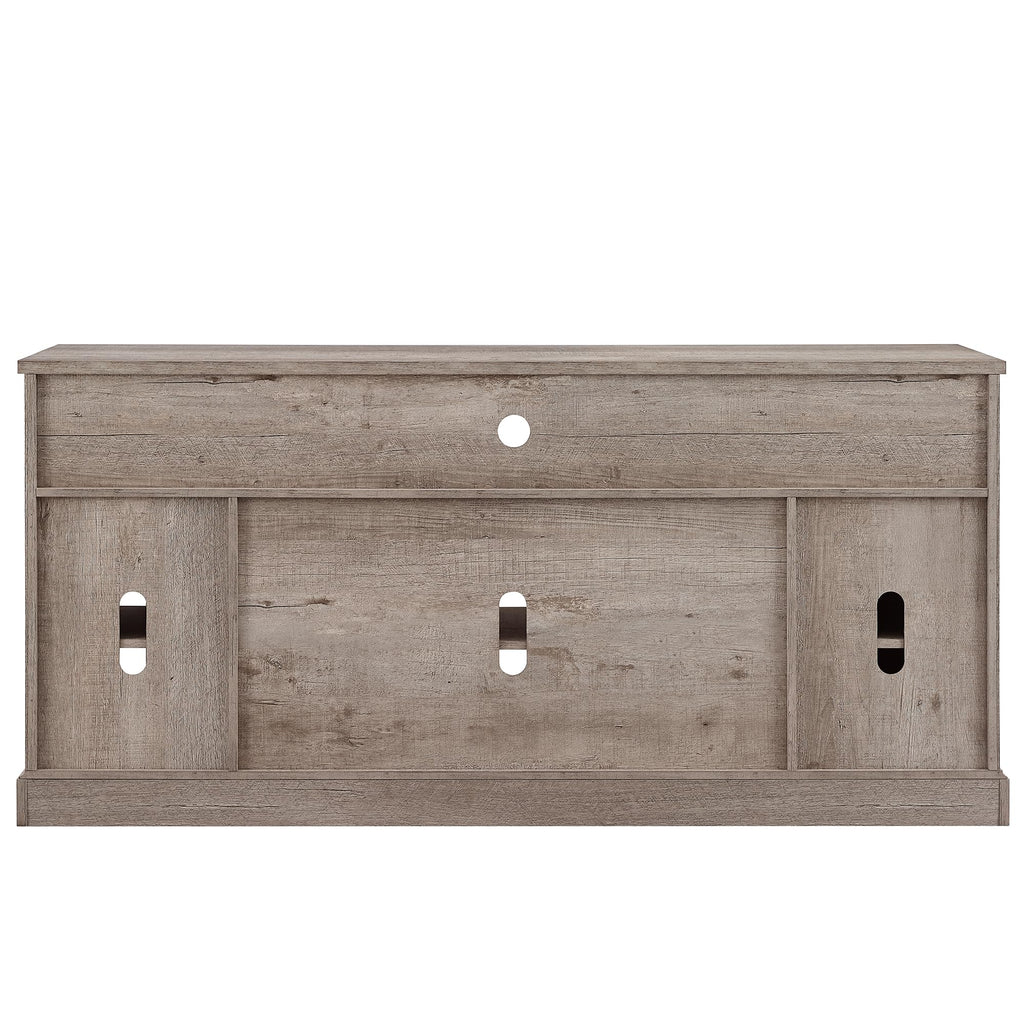 70" Farmhouse TV Stand for TVs up to 80", Light Rustic Oak